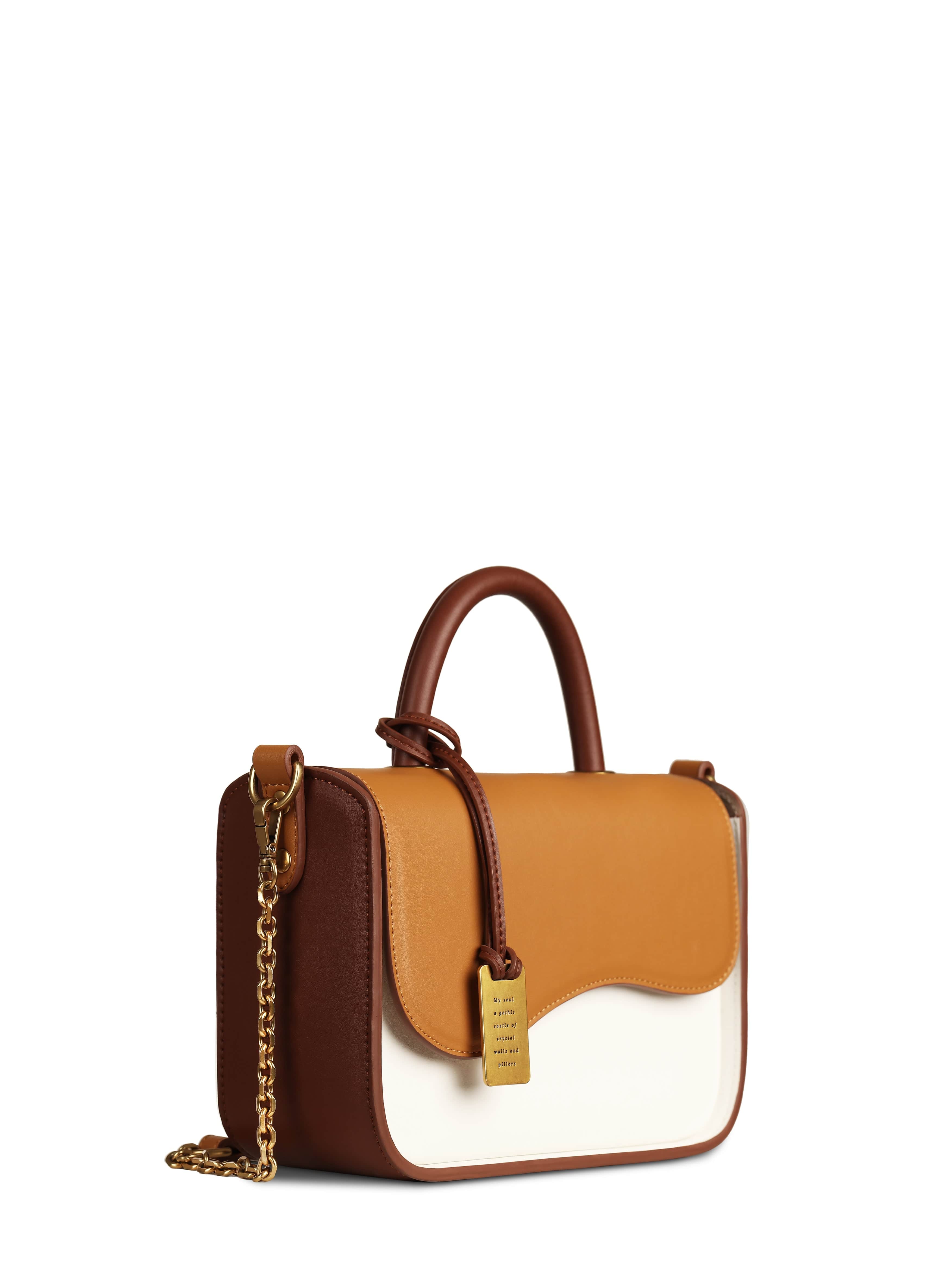 Vegan Cactus Leather Crossbody Bag for Women - Sunrise Chestnut Honey Color | Eco-Friendly Fashion Accessory for Casual Outings & Travel