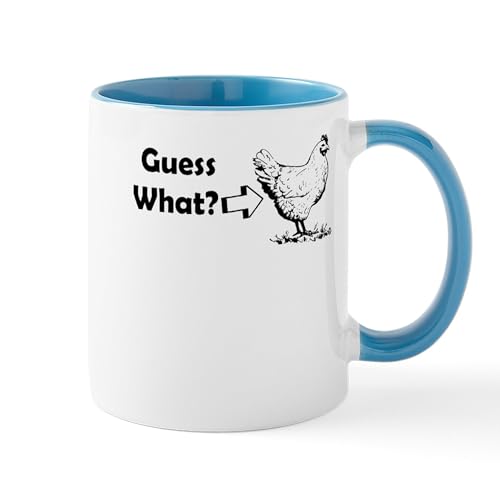 White/Blue Inside - GUESS WHAT CHICKEN BUTT Mug