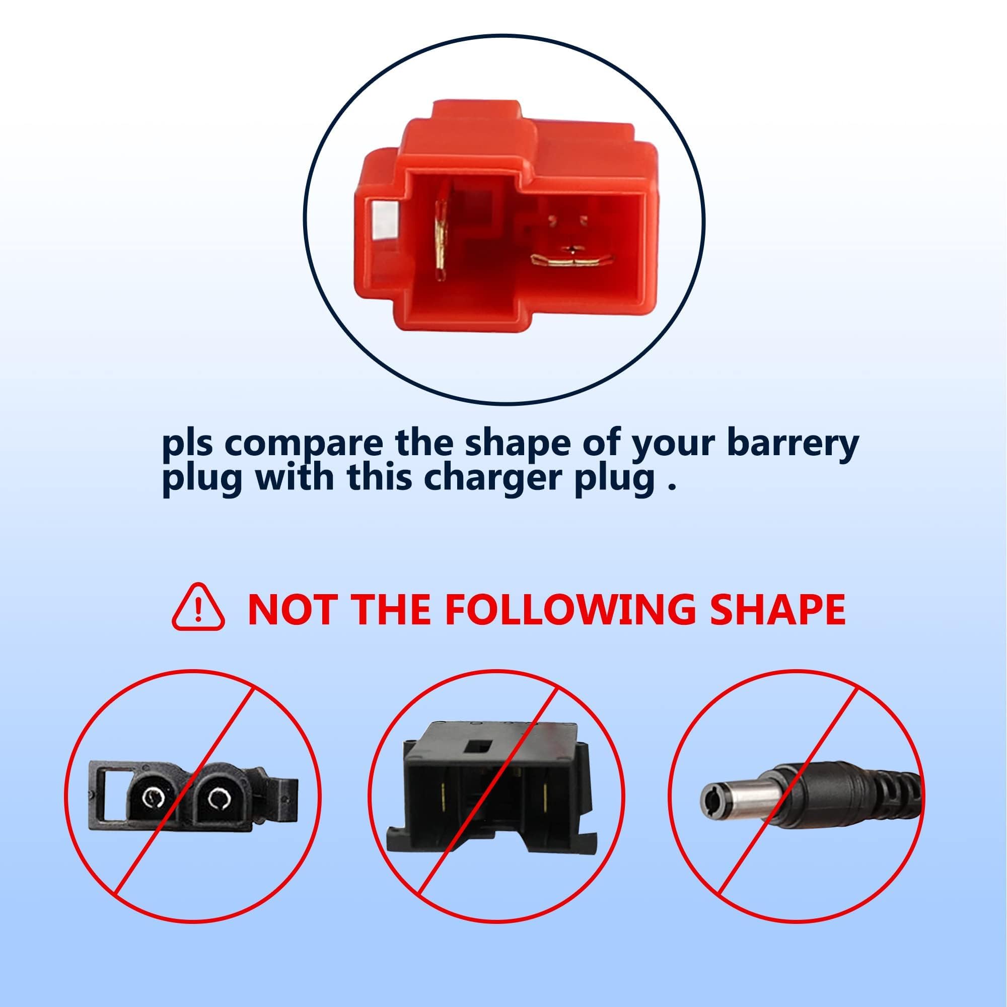 12V 14.4V 1000MA Battery Charger for Kids Ride On Toys & Electric Cars - Red Square Plug Power Adapter - Perfect for Charging Kids Electric Vehicles, Power Wheels, and Toy Cars at Home or Outdoors