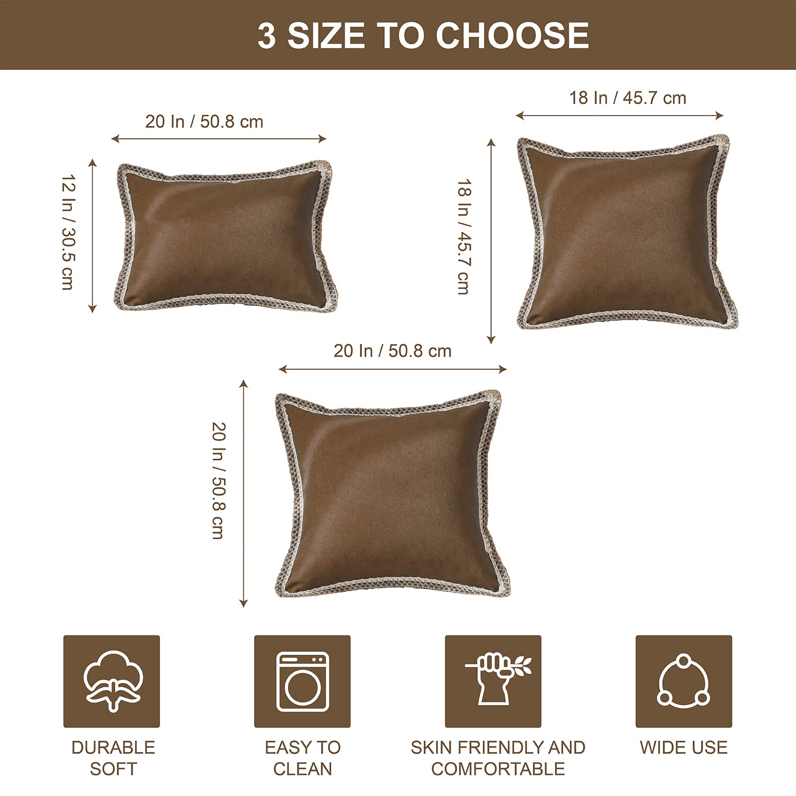 Premium Farmhouse Pillow Covers 12x20 (Pack of 2) - Faux Burlap Linen Throw Pillow Cases with Tailored Edges for Sofa, Couch & Chair - Rustic Home Decor for Living Room, Bedroom & Porch