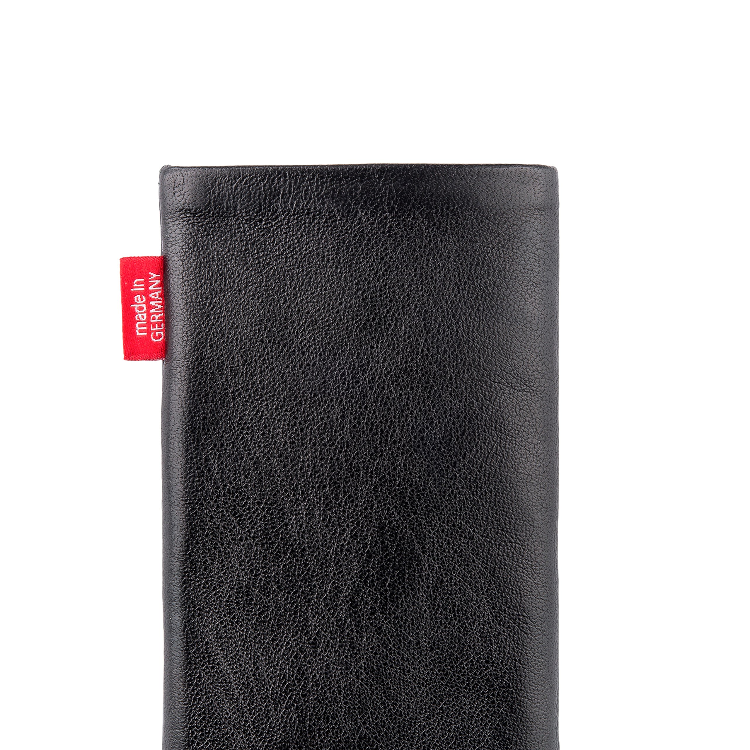 Premium Black Custom-Fit Leather Case for Sony Xperia 1 (2019) | German-Made Genuine Nappa Leather | Soft Microfiber Lining for Screen Protection & Cleaning | Slim Protective Phone Cover for Work & Travel