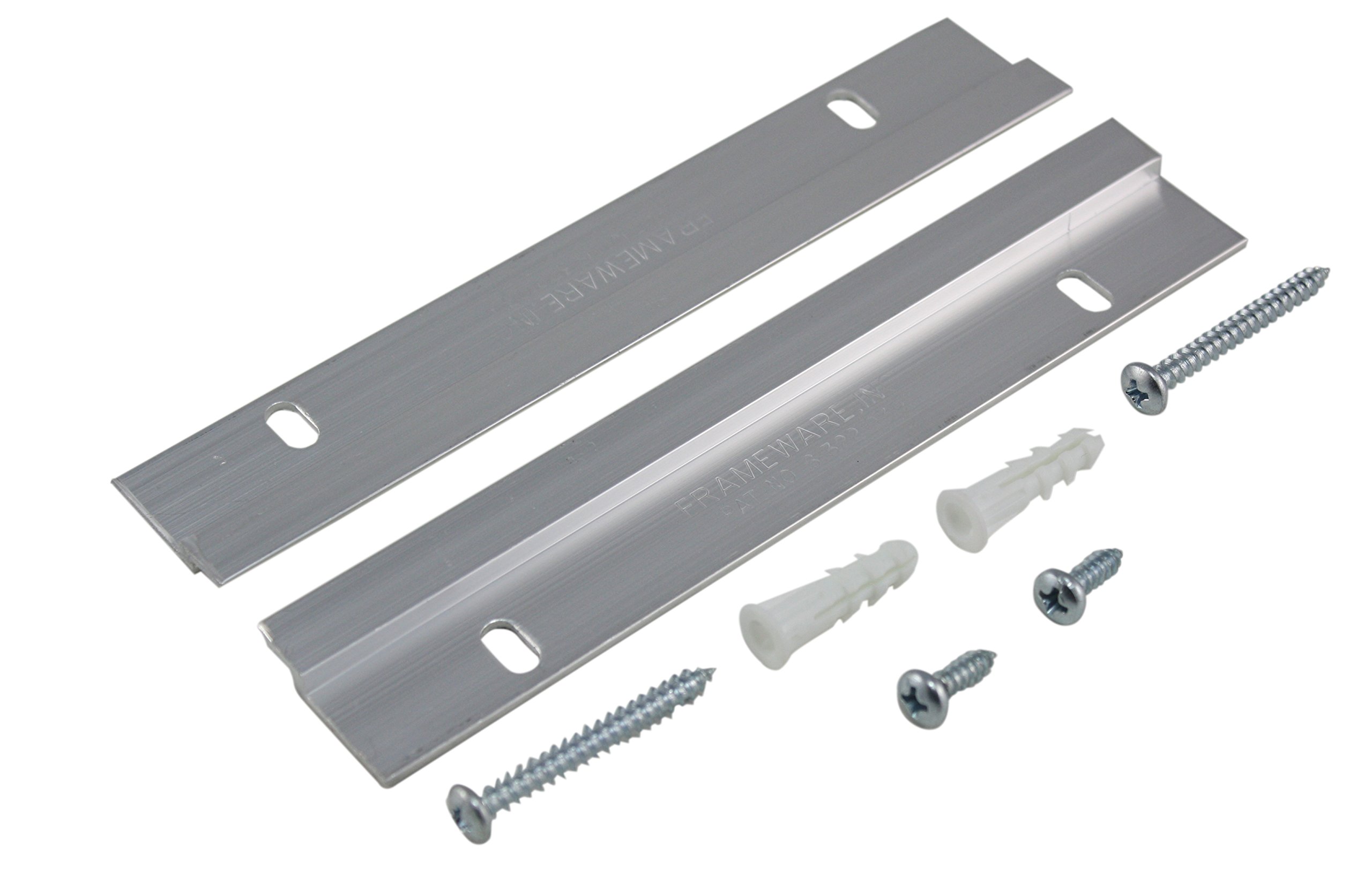 Heavy Duty Cleat Wall Anchors - 6 Inch Metal Hanging Bracket with Screws & Drywall Anchors - Perfect for Shelves, Mirrors, TVs and Home Organization