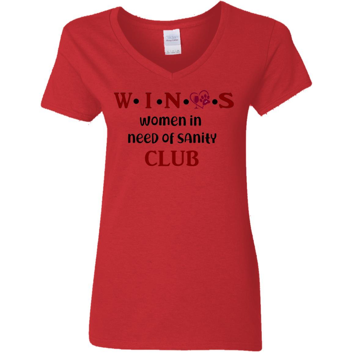 Wine Lovers V-Neck T-Shirt for Women - 5.3 oz Soft Cotton Burgundy Lettering Tee - Perfect for Wine Tasting, Girls Night Out & Casual Wear