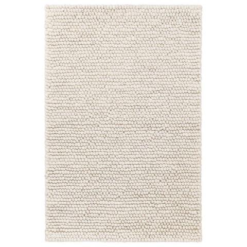Dash & Albert Niels Ivory Woven Wool Rug - Soft & Durable Handmade Area Rug for Living Room, Bedroom & Office - Perfect for Cozy Home Decor