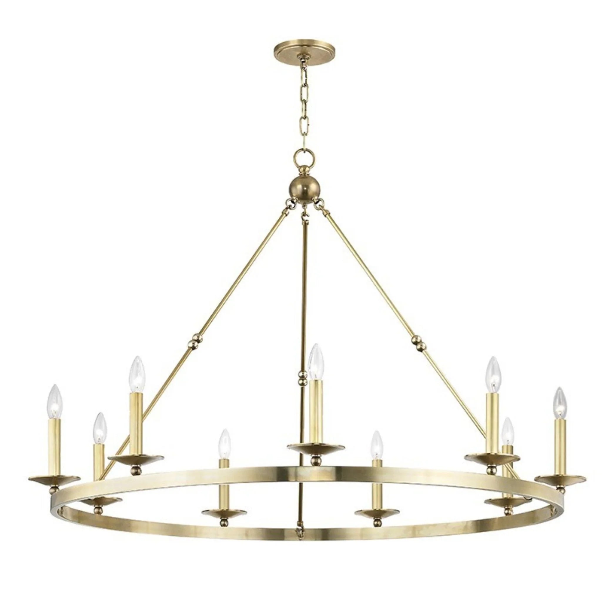 Allendale 6-Light Transitional Chandelier in Aged Brass - Elegant Dining Room & Foyer Lighting Fixture for Modern Homes