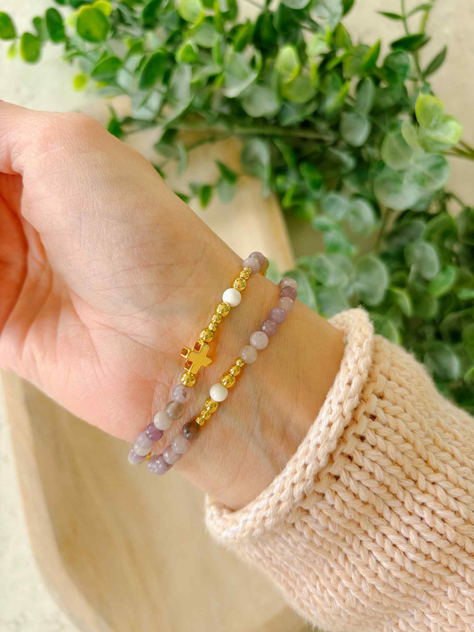 Elegant Lilac Wrap Rosary Bracelet for Women - Stylish Catholic Prayer Jewelry for Daily Wear & Special Occasions