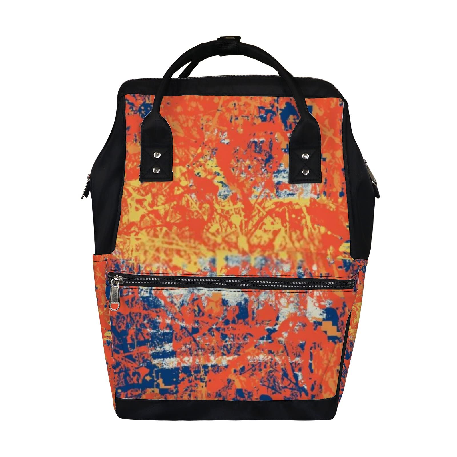 Waterproof Diaper Backpack for Travel - Large Capacity Baby Nappy Changing Bag with Grunge Texture Design, Durable Laptop Backpack for Women & Men | Perfect for Parenting, Business Trips & Outdoor Adventures