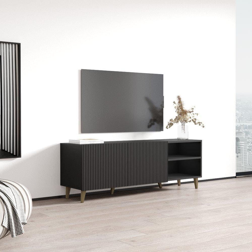 Modern Freestanding TV Stand with Storage Cabinets - 65
