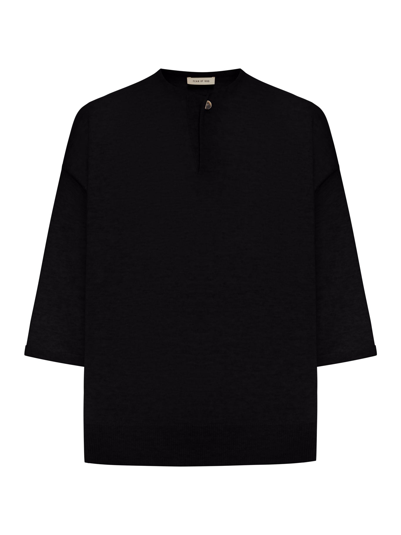 Premium Henley Fine Knit T-Shirt for Men - Soft Breathable Cotton Comfort Fit - Casual Wear & Layering Essential