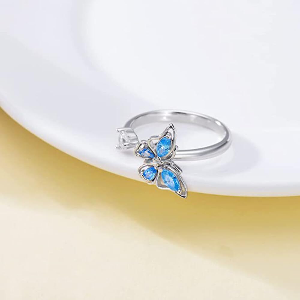 Elegant Silver Butterfly Ring for Women - Perfect Anniversary & Birthday Jewelry Gift - Stylish & Practical for Everyday Wear or Special Occasions