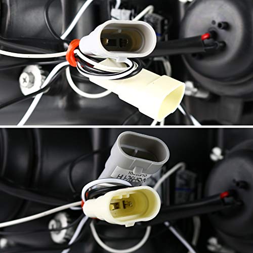 2006-2011 2-Door Car Black LED Halo Projector Headlights - High Performance Replacement Headlamps Pair for Enhanced Night Visibility | Perfect for Street Racing, Off-Roading & Night Driving