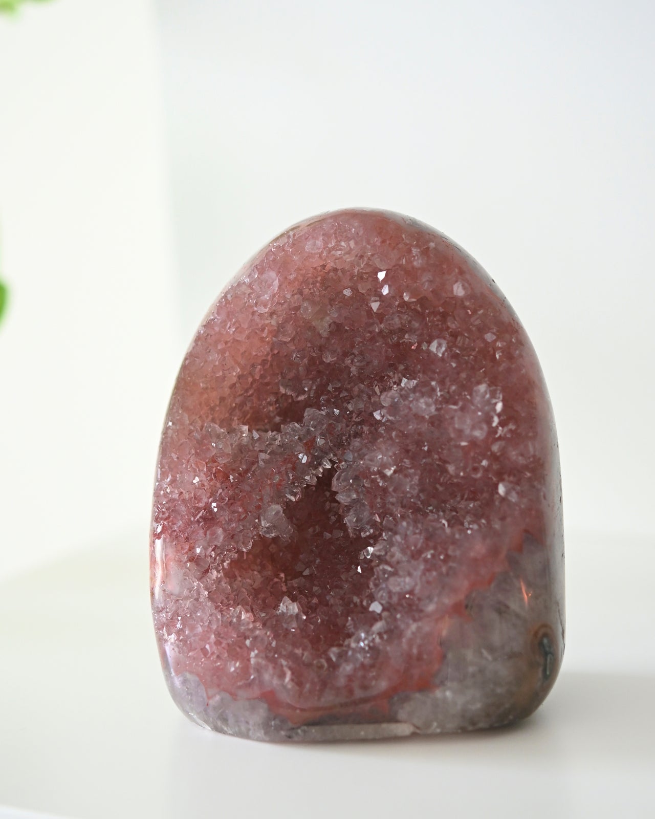 Natural Pink Amethyst Druzy Freeform Slab - 5 Inch Raw Crystal for Home Decor, Meditation & Healing | Spiritual Gift, Yoga Space Decor, Crystal Collection