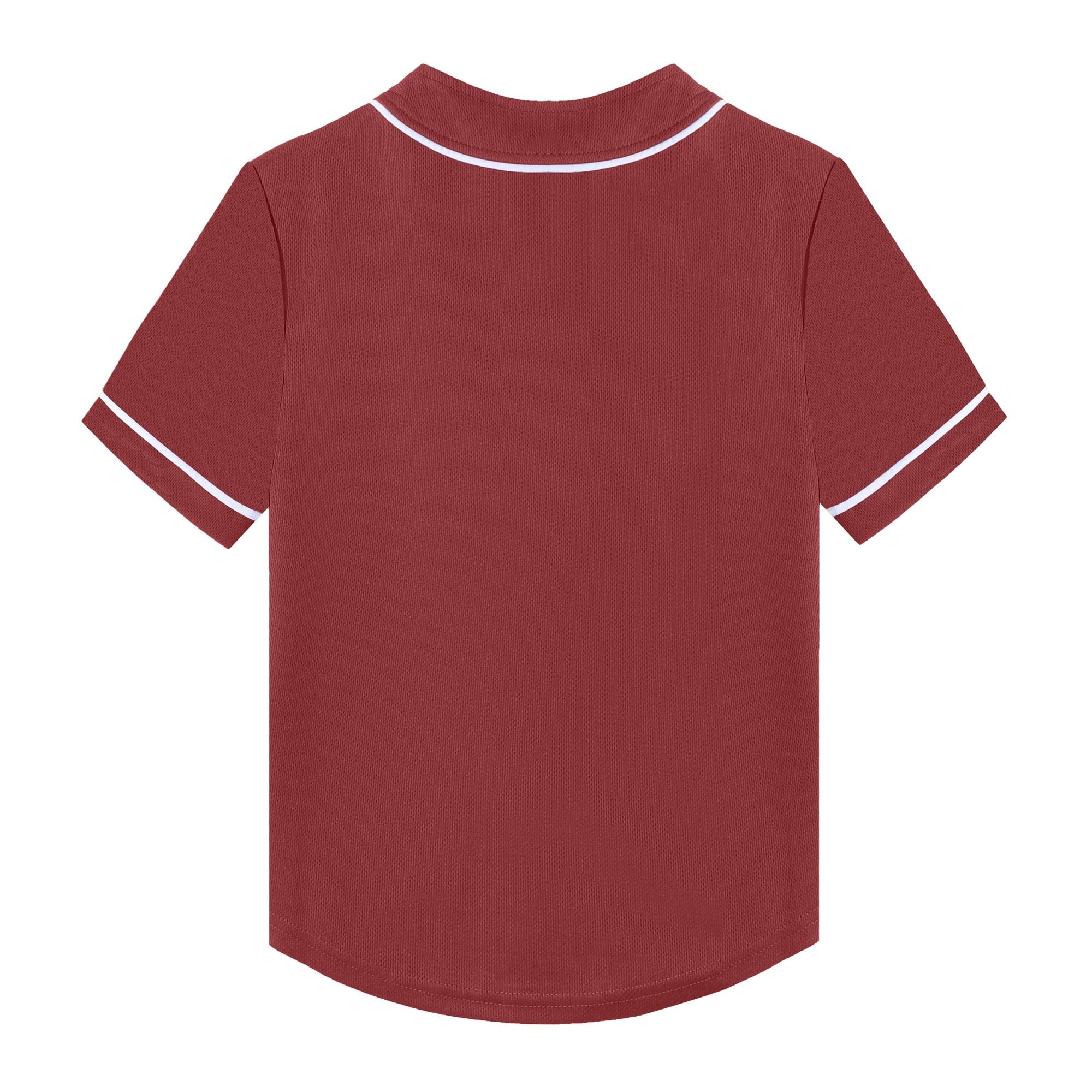 **Trendy Kids Baseball Jersey Button-Up T-Shirt - Boys & Girls Hip Hop Short Sleeve Tee - Black & White Baseball Shirt for Sports, Casual Wear & Street Style**