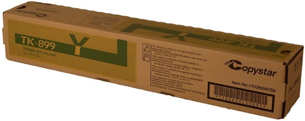 Kyocera TK-899Y Yellow Toner Cartridge for CS-205C/255C Printers - Office & Home Use