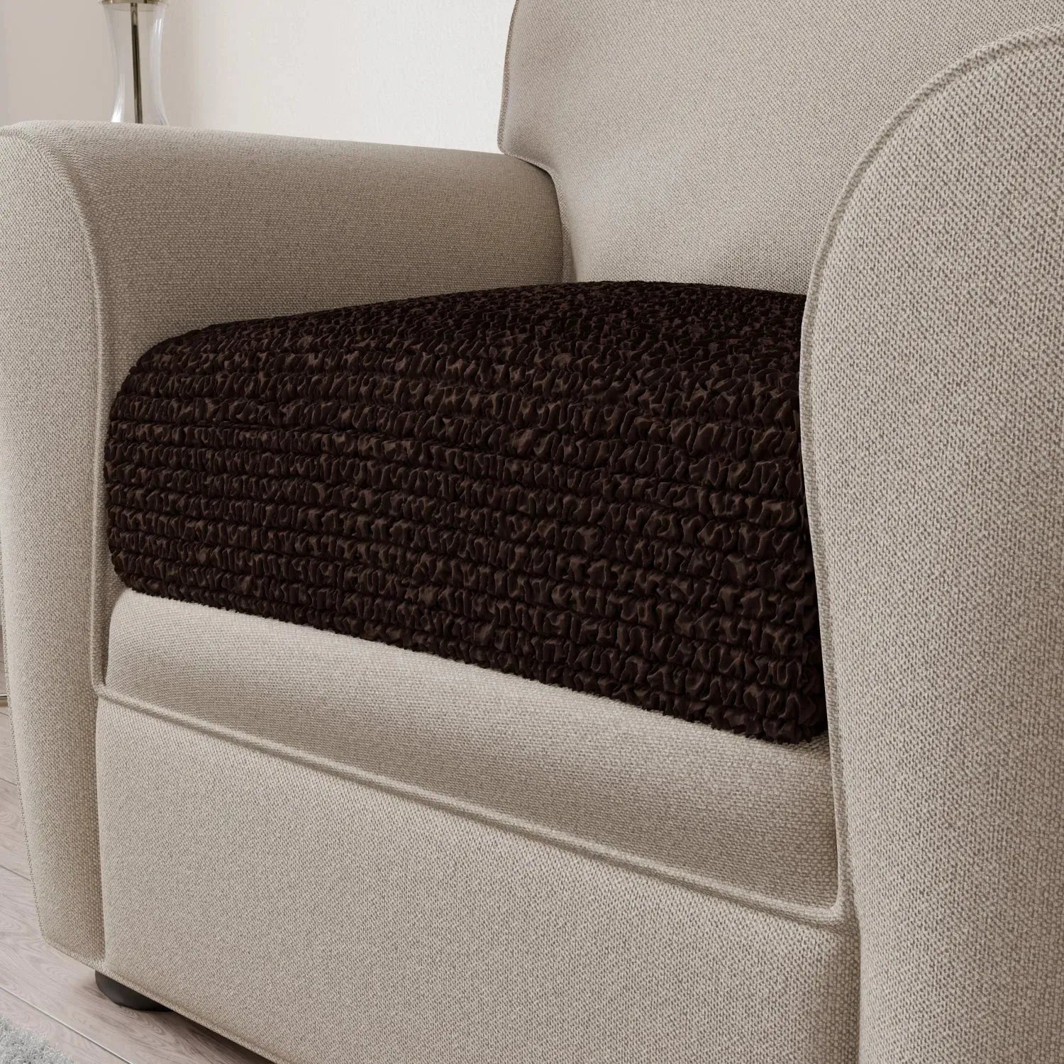 Premium Microfiber Seat Cushion Cover - Soft & Durable Sofa Chair Protector - Perfect for Living Room, Office, or Car Use
