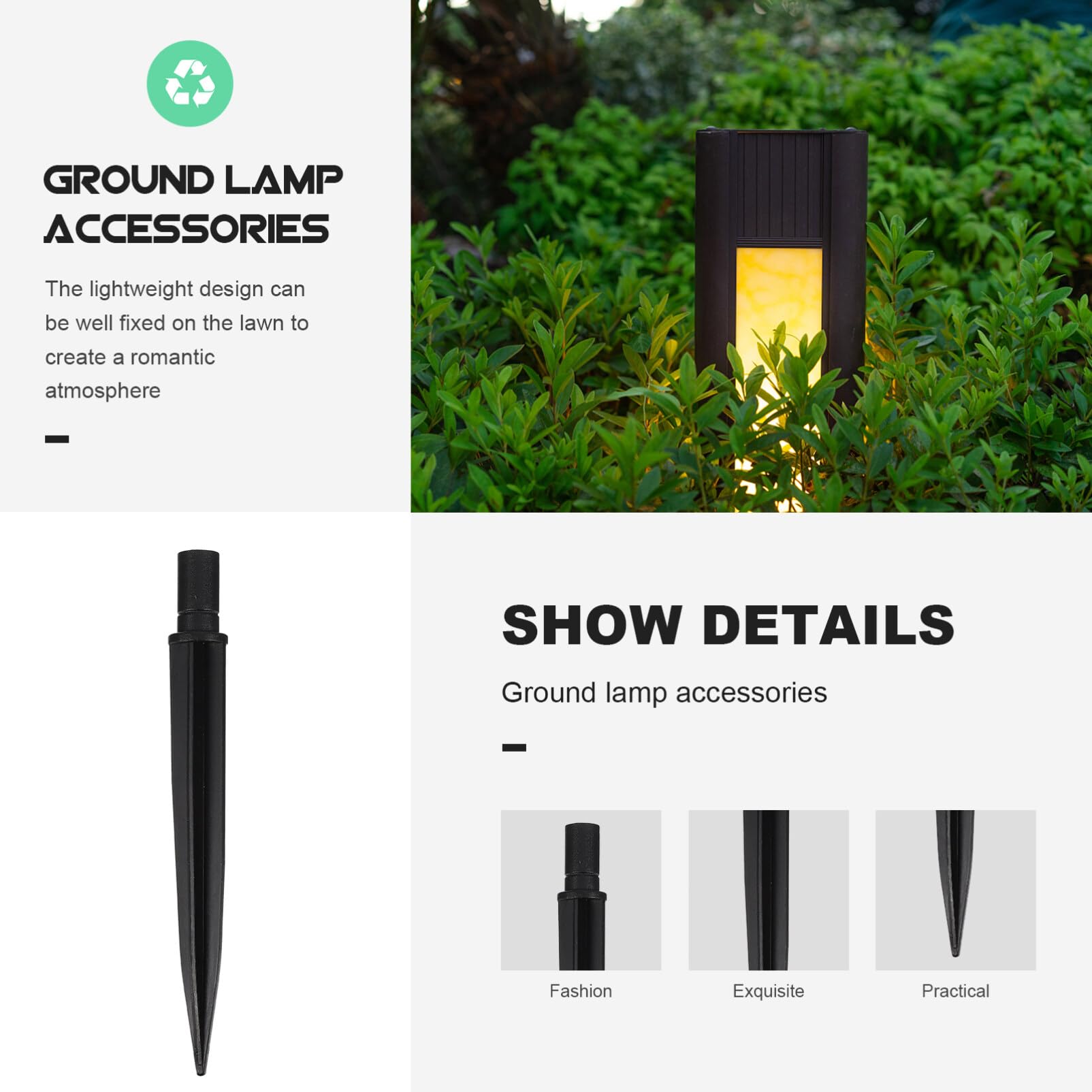 20 Pack Solar Torch Light Stakes Replacement - Outdoor LED Landscape Decoration for Garden, Pathway & Yard Lighting | Weatherproof Ground Spikes for Patio, Walkway & Backyard Decor