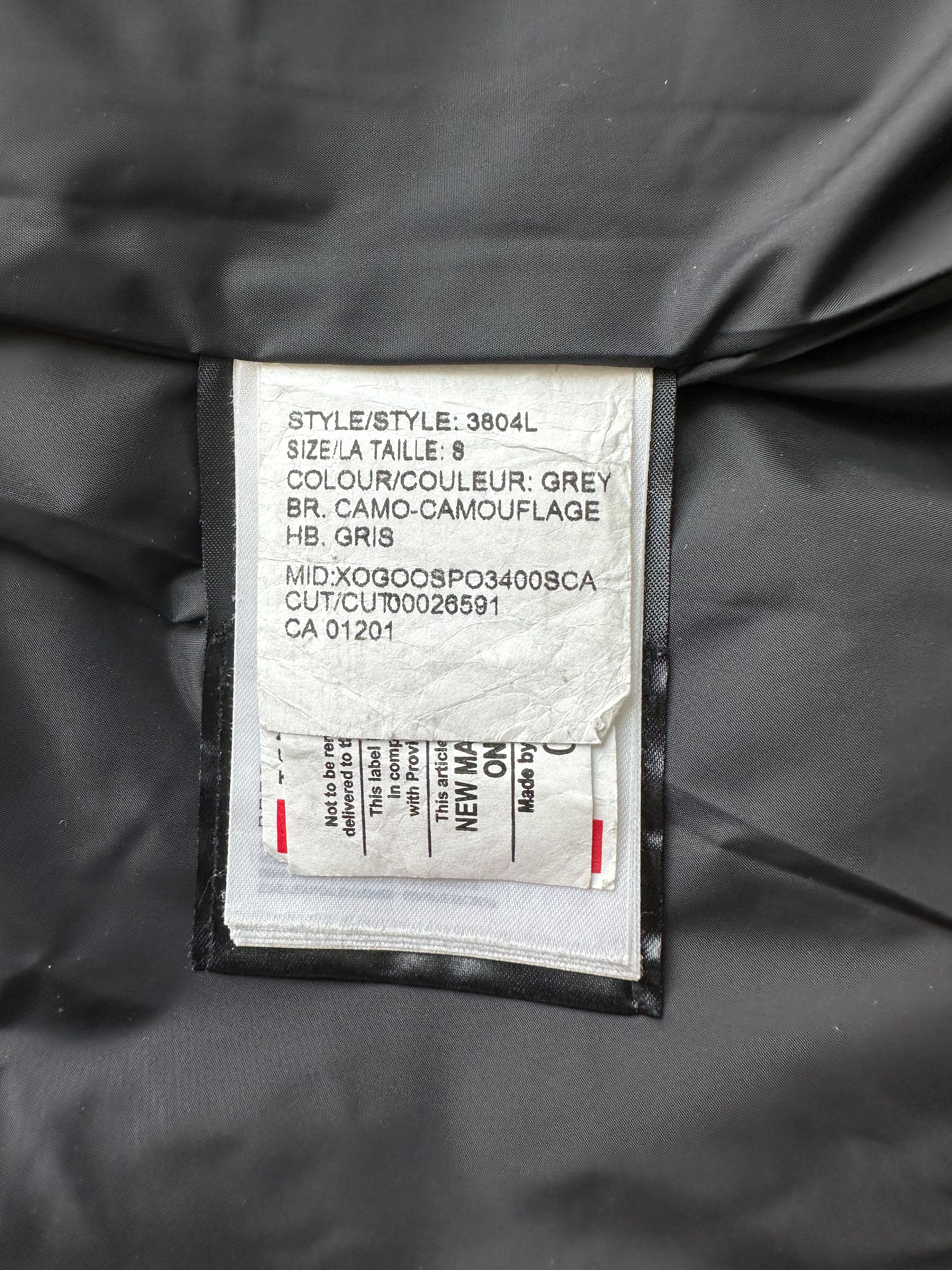 Canada Goose Grey Camo Chelsea Women's Jacket - Waterproof Winter Coat for Outdoor Activities & Urban Fashion