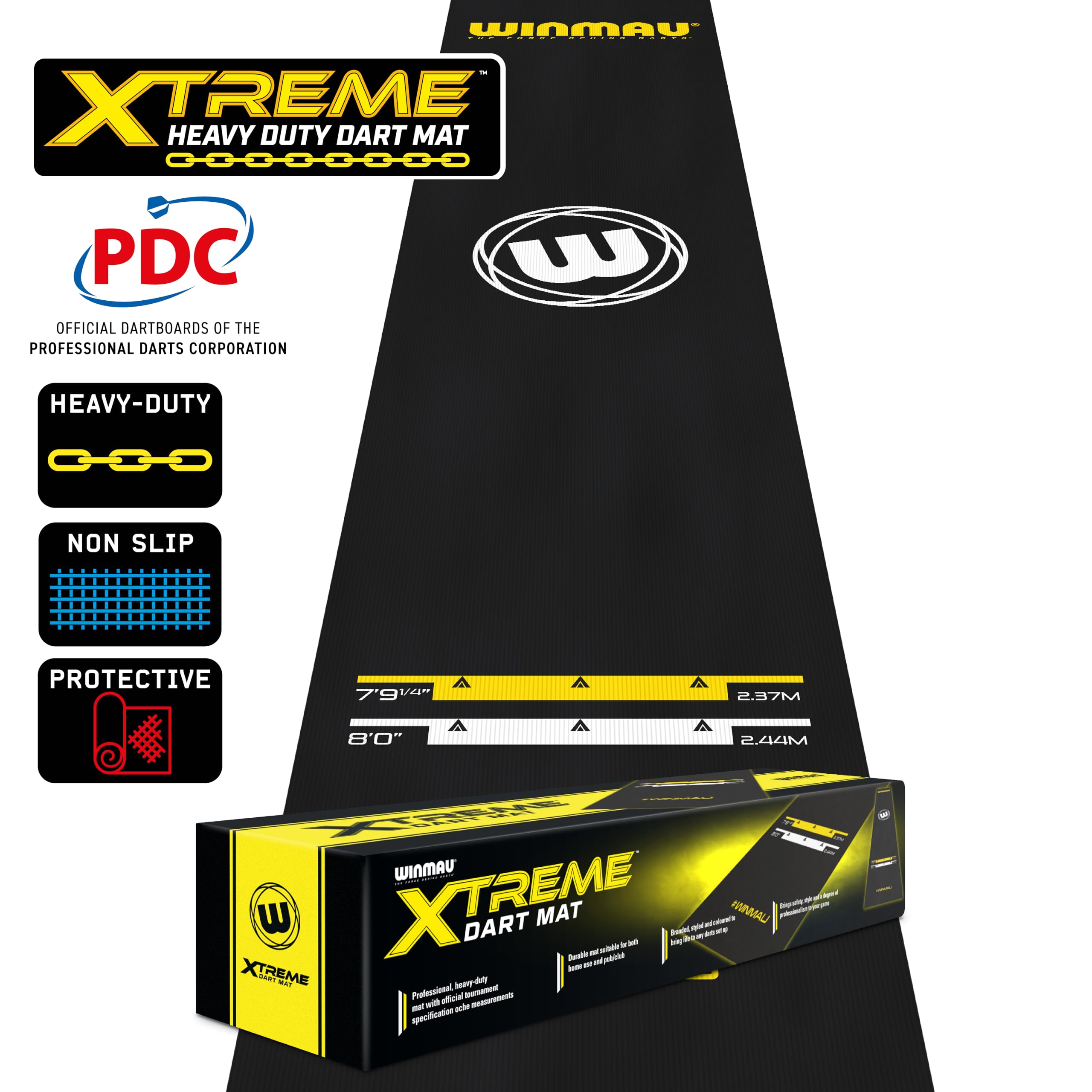 Winmau Professional Dartboard Mat with Accurate Oche Measurements - Perfect for Home, Office & Bar Dart Games