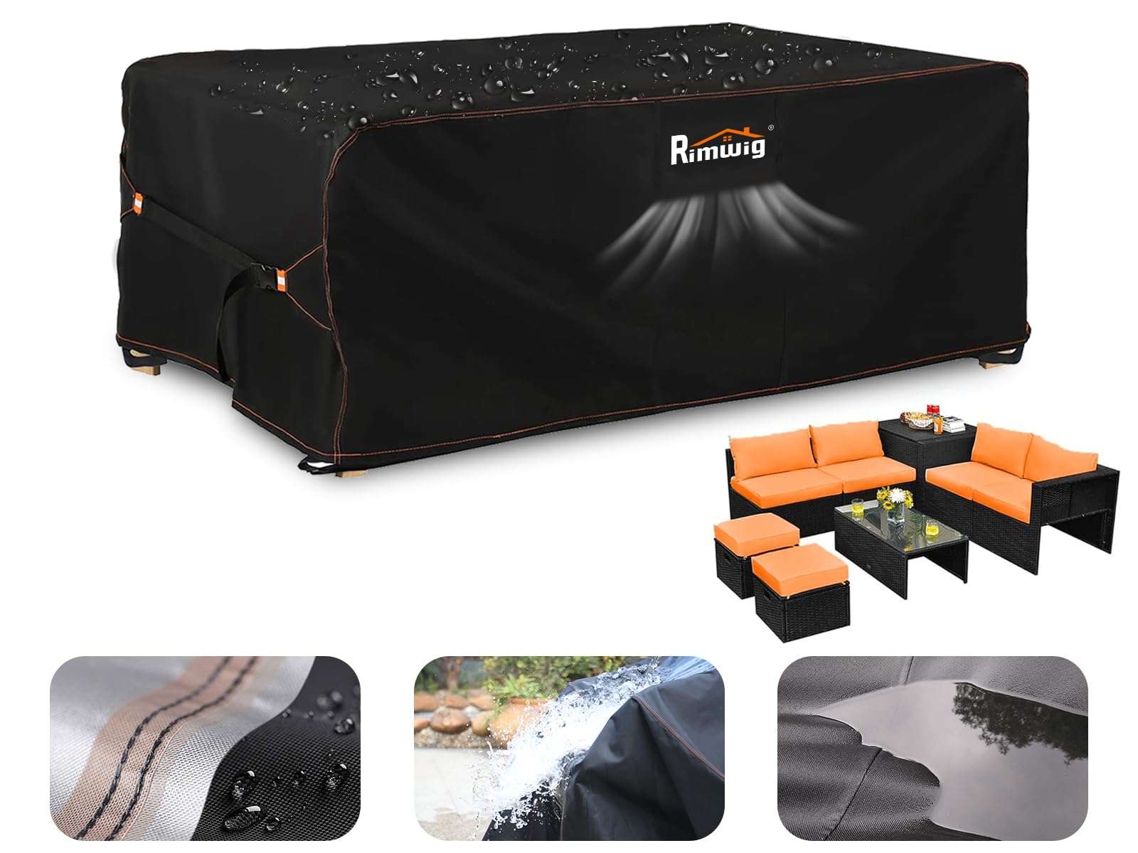 **Waterproof Patio Furniture Covers for Outdoor Sectional Sofa, Table & Chairs – Heavy Duty 90