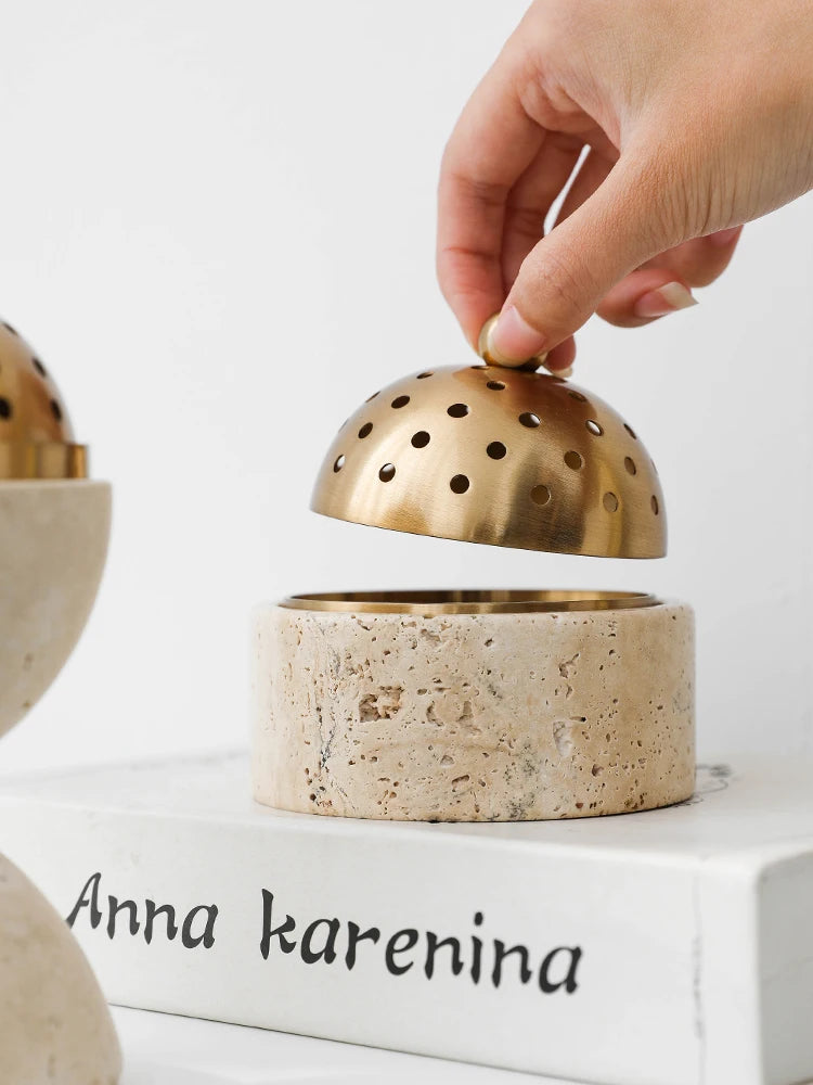 Ethereal Stone Incense Burner - Handmade Aromatherapy Diffuser for Meditation, Yoga & Home Decor | Natural Soapstone Essential Oil Warmer for Relaxation & Spiritual Healing