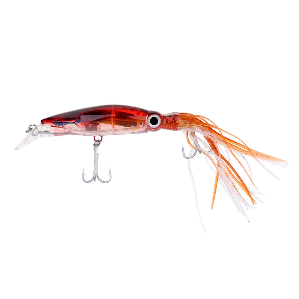 Premium Squid Jig Fishing Lures - 5PCS Brown Saltwater Bait Hooks for Tuna, Marlin & Trolling - Ideal for Deep Sea Fishing & Night Angling Adventures