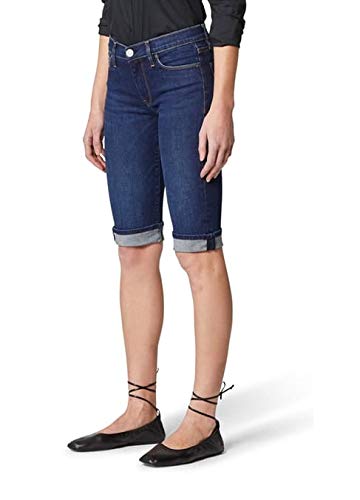 HUDSON Jeans Amelia Cuffed Knee Shorts for Women - High Waisted Denim Shorts with Rolled Hem - Size 29 (13) | Perfect for Summer Outfits, Beach Vacations & Casual Street Style