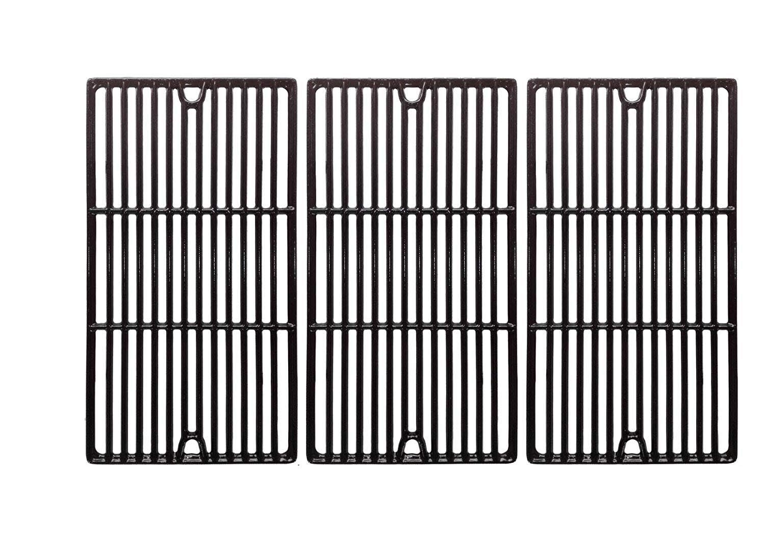 Replacement Porcelain Cast Iron Cooking Grids for Charbroil 466247512, Cuisinart, Kenmore 463268107, Tuscany CS784LP Gas Grill Models - Heavy Duty BBQ Grill Grates Set of 3 for Perfect Grilling, Roasting & Searing Steaks, Burgers and Vegetables