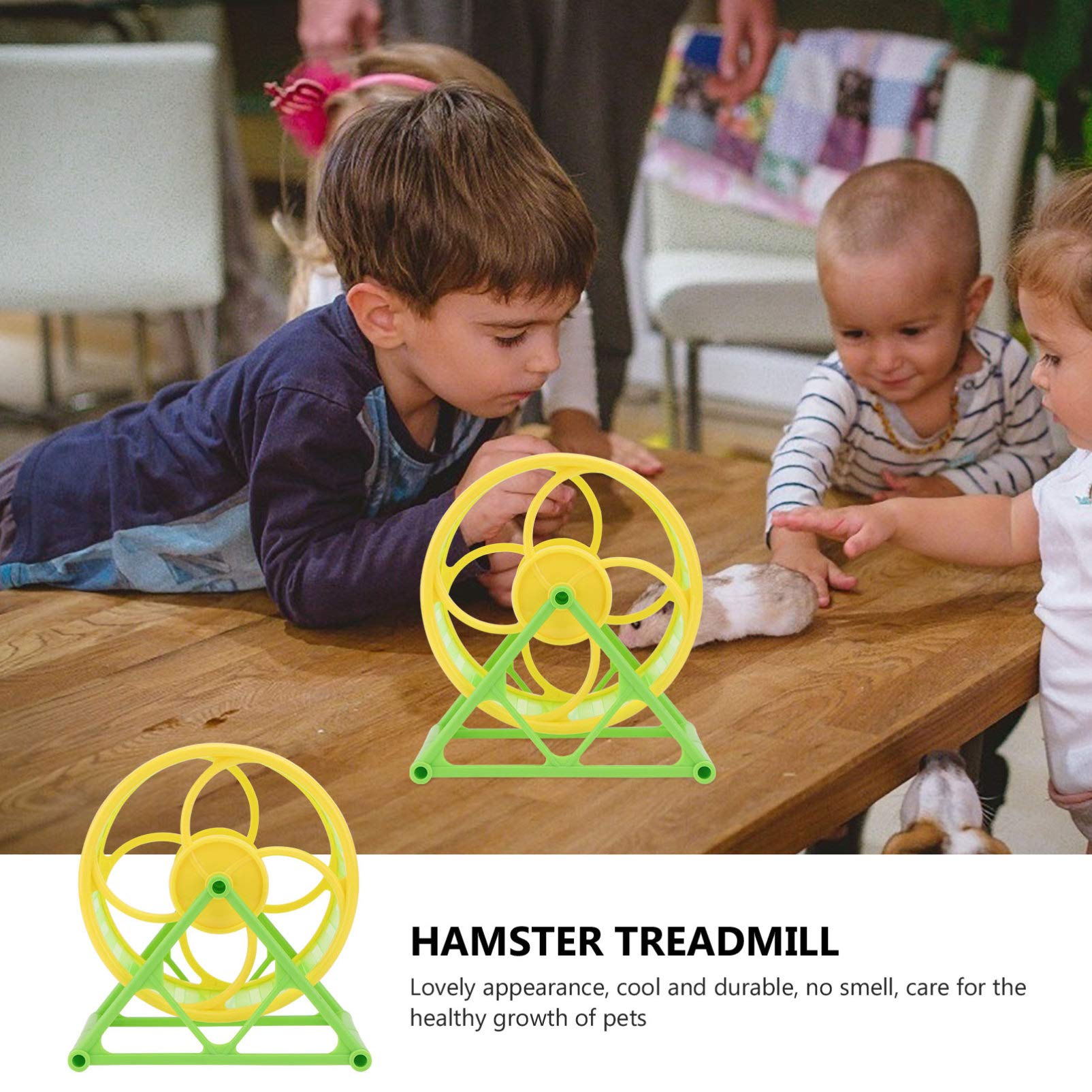 Balacoo 3-Pack Silent Hamster Exercise Wheels - Hamster Treadmill Toys for Small Pets, Chew-Proof Running Wheel for Dwarf Hamsters, Mice & Gerbils - Perfect for Cage Exercise & Stress Relief