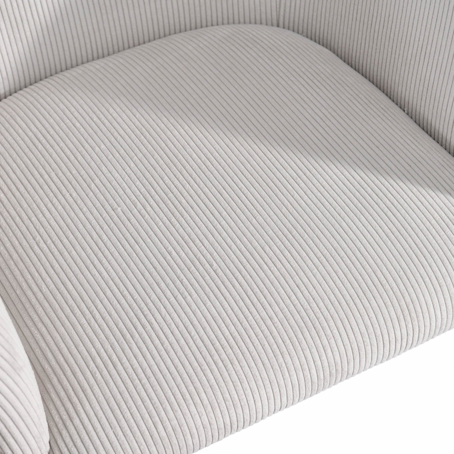 Celon Dining Chair - White Corduroy Upholstered Modern Kitchen Chair for Dining Room, Breakfast Nook & Home Office - Comfortable & Stylish Seating Solution