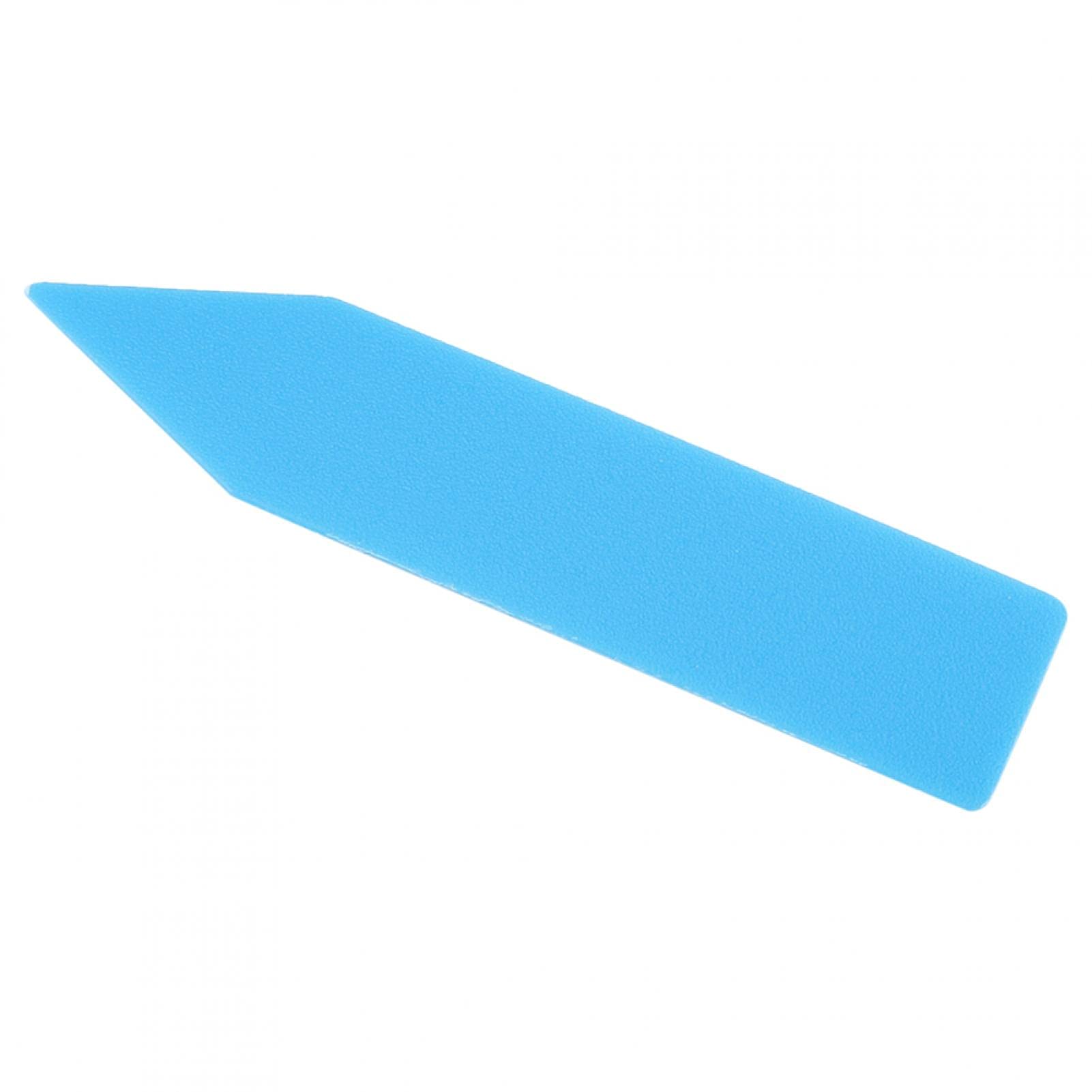 100 Pcs PVC Plastic Flower Plant Name Tags - Waterproof Garden Labels for Farmland, Gardening Supplies & Pot Markers (Blue) - Perfect for Organizing Herbs, Vegetables & Seedlings in Home Gardens
