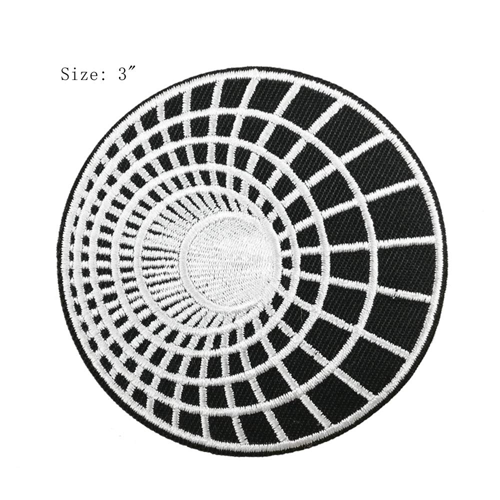 Wormhole Time Travel Embroidered Iron-On Sew-On Patch Applique for Jackets, Bags & DIY Crafts - Sci-Fi Cosplay Accessory