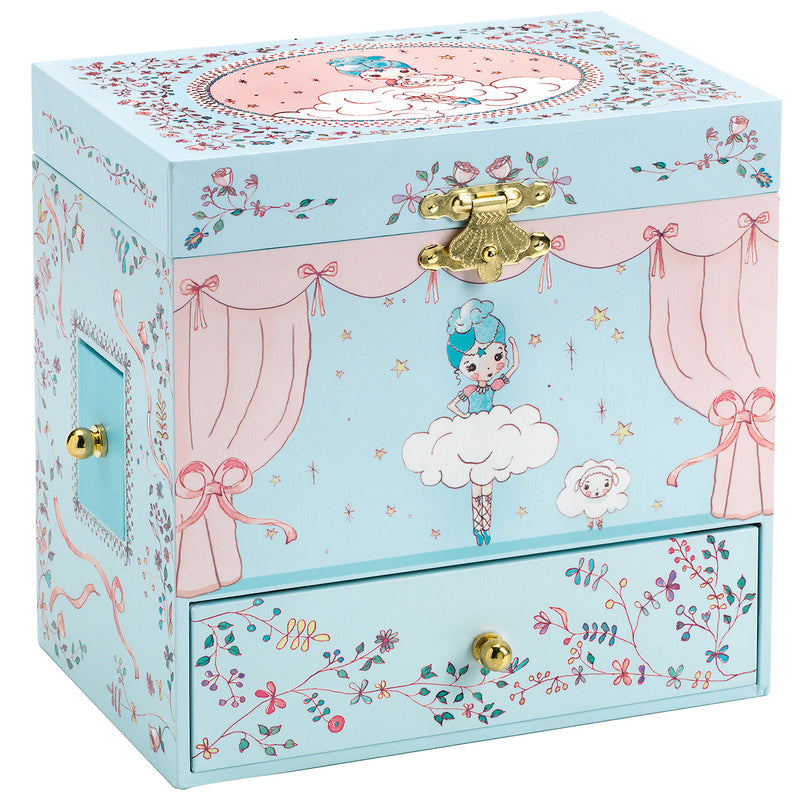 DJECO Luxe Ballerina on Stage Musical Jewelry Music Box - Perfect Gift for Ballet Lovers & Home Decor