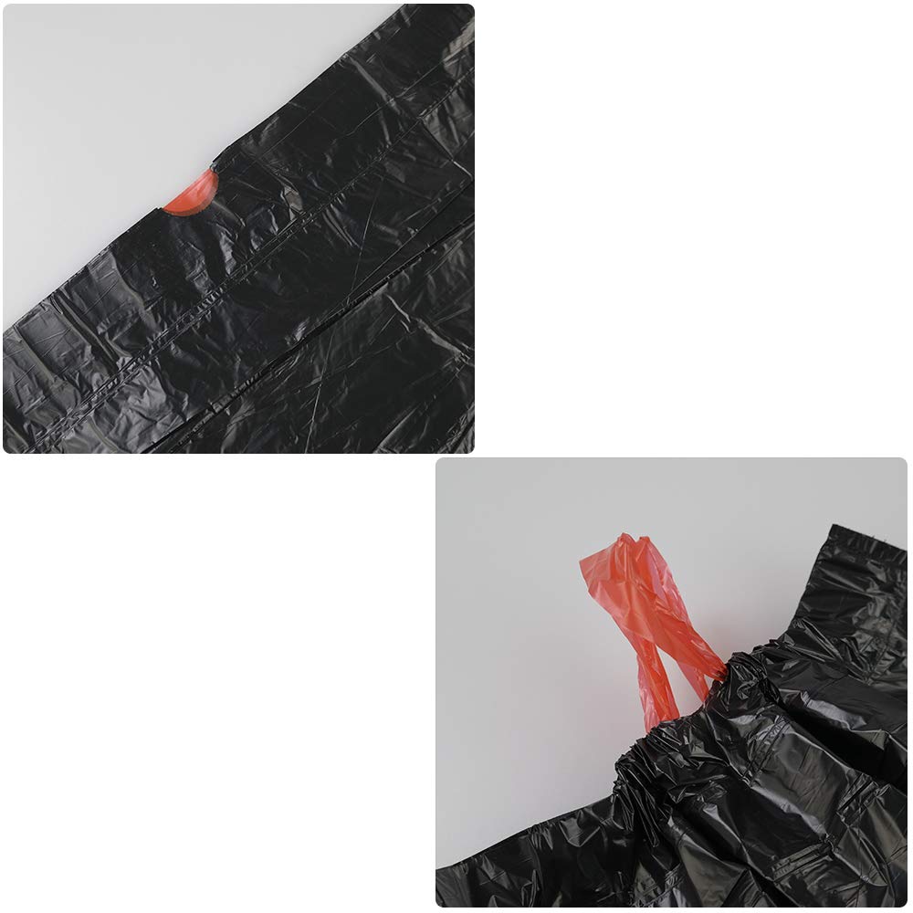 8 Gallon Drawstring Trash Bags - 120 Count Heavy Duty Black Garbage Bags for Kitchen, Office & Outdoor Use