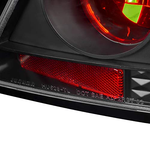 2004-2010 Car Rear Tail Lights - Black LED Brake & Reverse Lamps Pair (Left + Right) for Improved Night Visibility & Safety