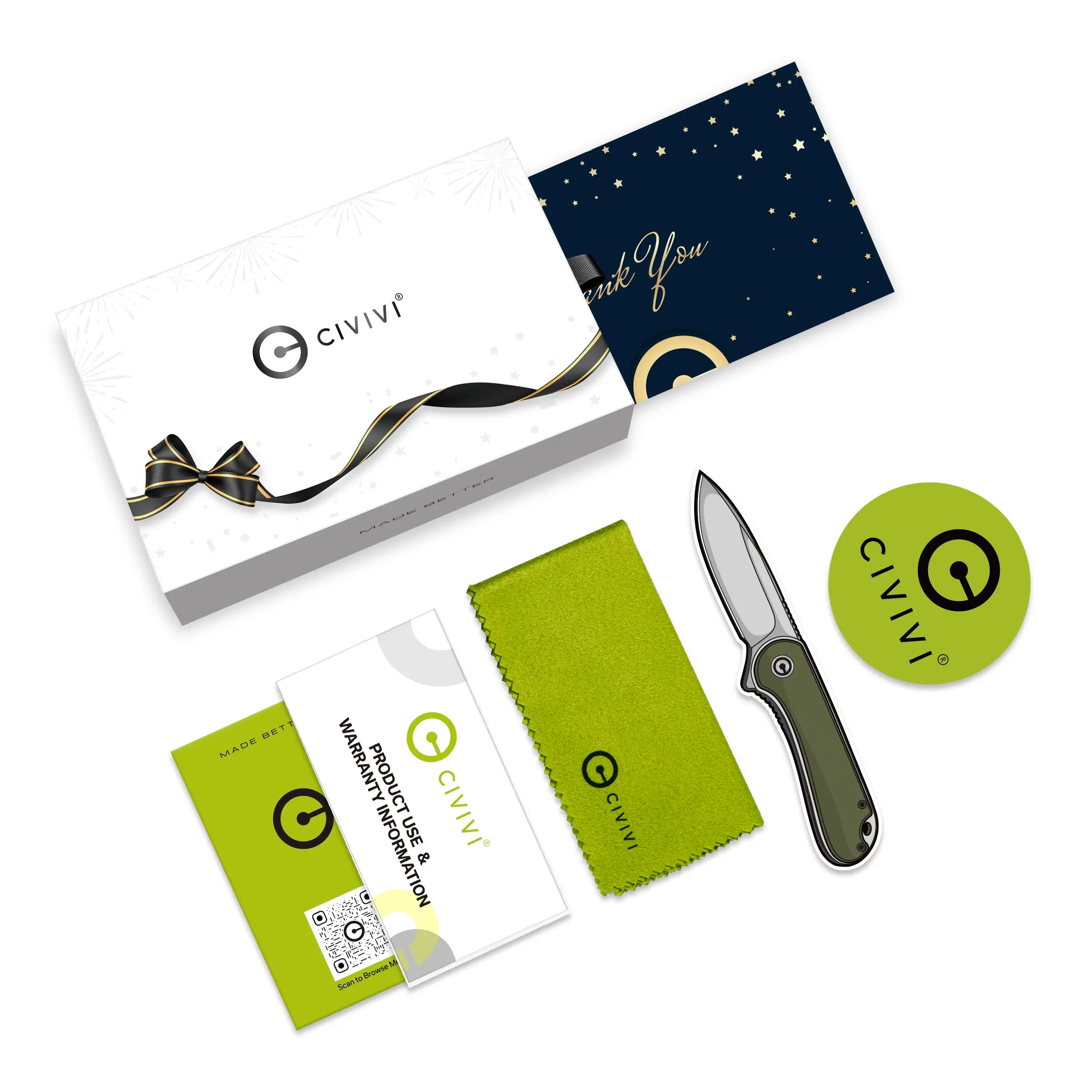 Elementum II Button Lock Knife & Pen Gift Set - Perfect for EDC, Outdoor Adventures, and Everyday Carry (EDC)