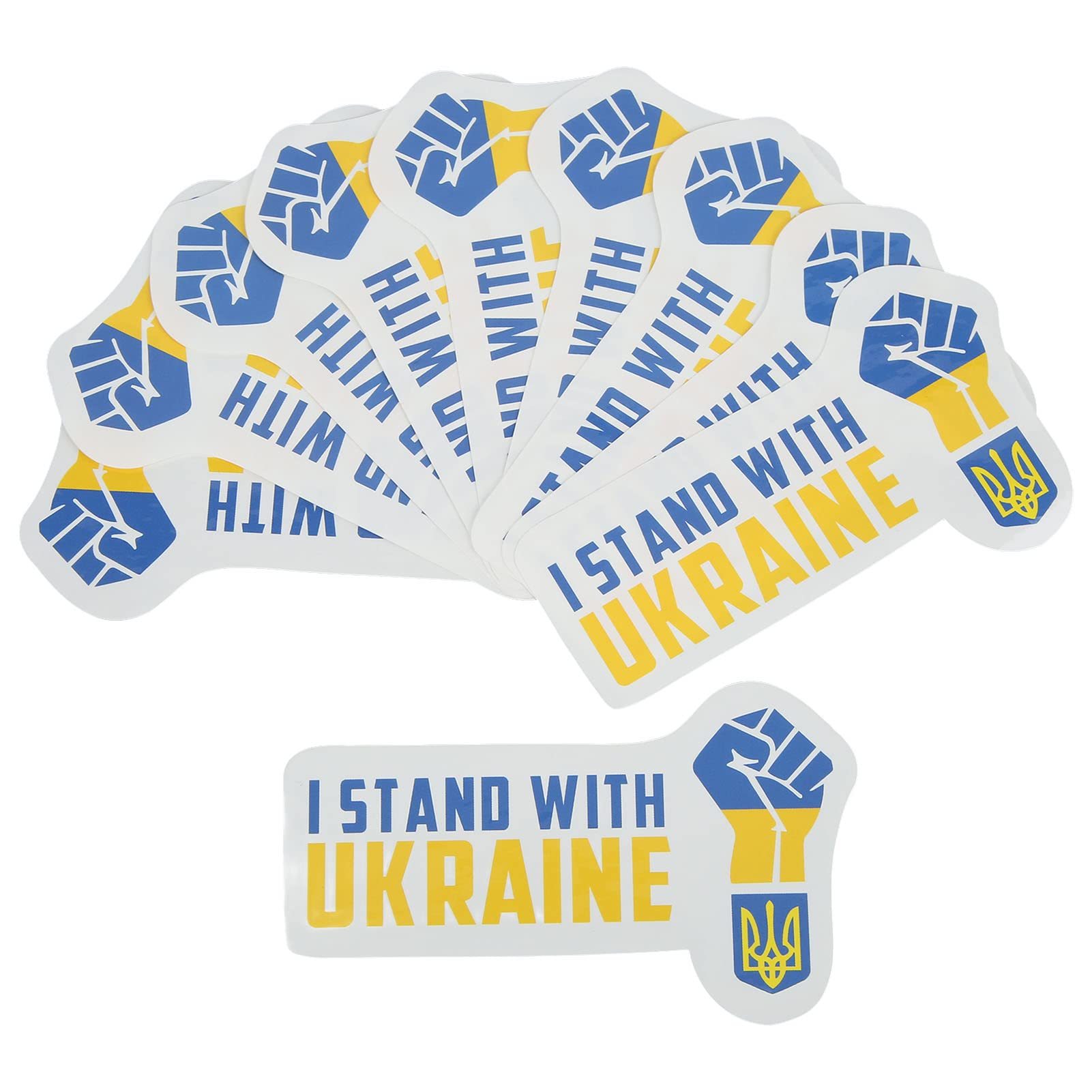 Ukrainian Flag Stickers - Weatherproof, UV Resistant PVC Decals with Lamination - Perfect for Bumpers, Cars, Laptops & Water Bottles - Show Your Support for Ukraine
