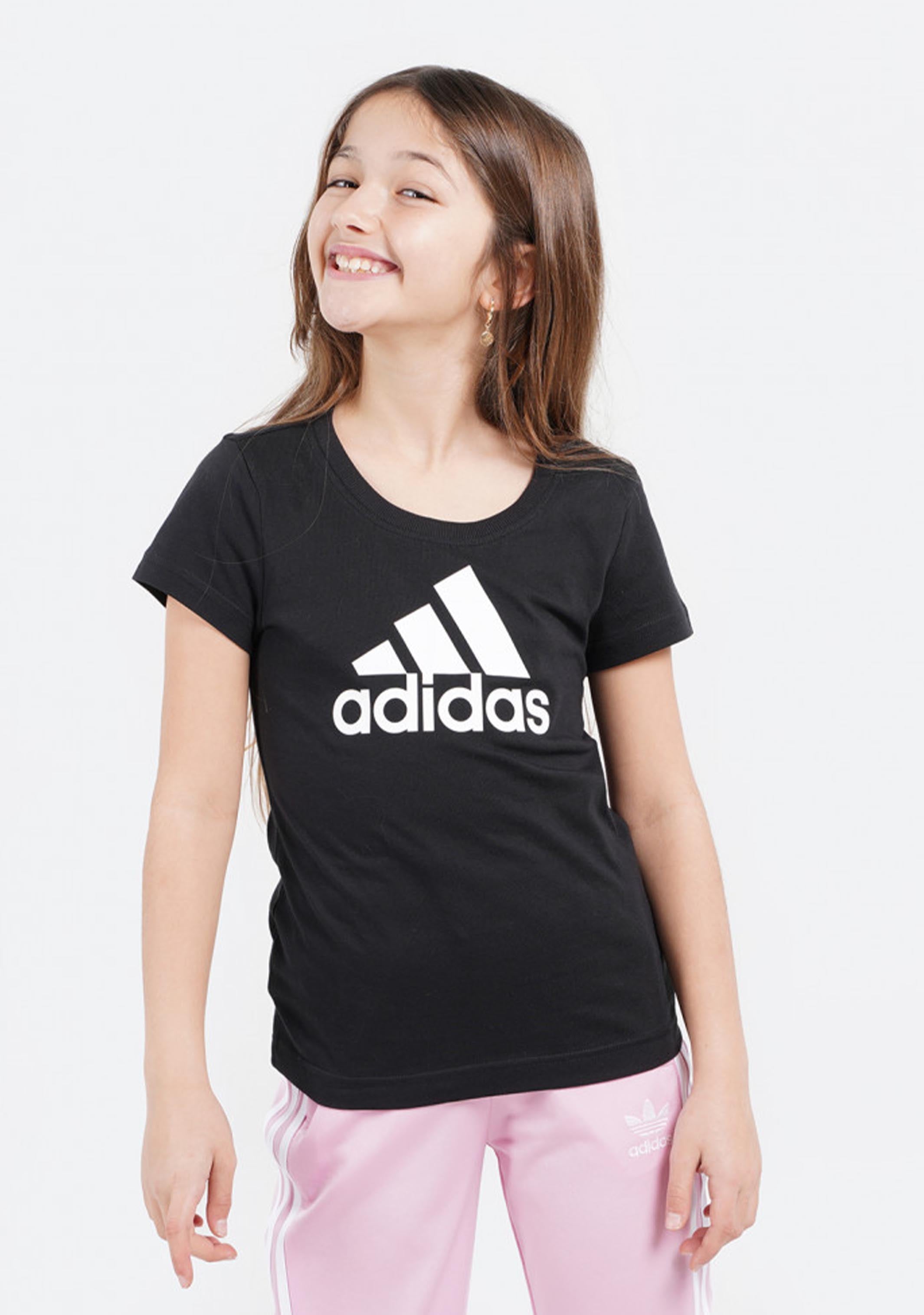 Adidas Junior Basic Tee - Kids' Comfortable Cotton T-Shirt for School, Play & Everyday Wear | Boys & Girls Athletic Casual Top
