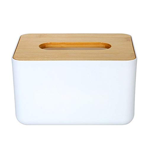 Bamboo Napkin Dispenser & Tissue Box Holder - Modern Kitchen & Home Paper Storage Organizer with Natural Bamboo Cover | Perfect for Restaurants, Offices, and Household Use (Type 3, Box Style)
