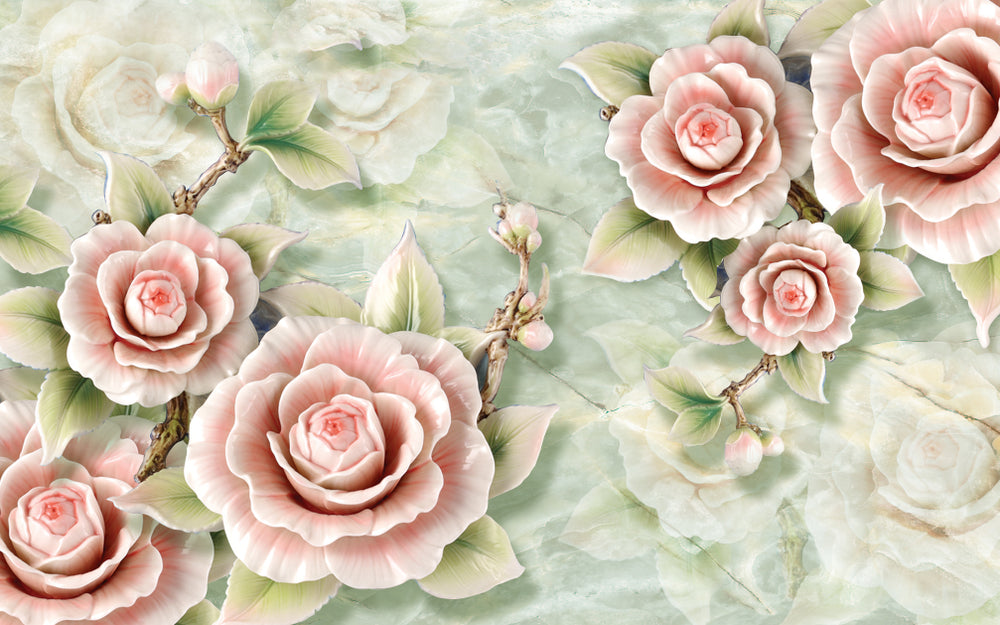 3D Rose Floral Design Print 100% Cotton Duvet Cover Set - Australian Made Luxury Bedding for Master Bedroom & Guest Room Decor