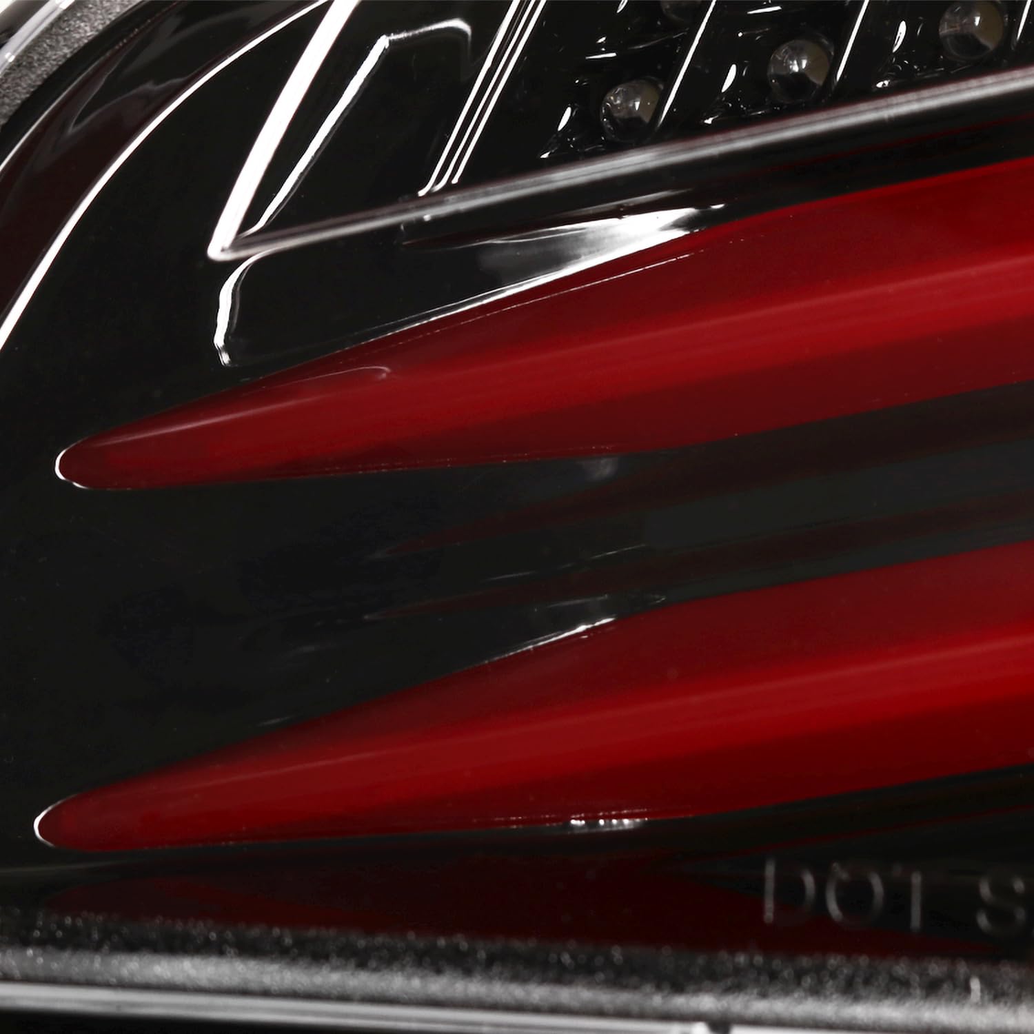 Spec-D Tuning Jet Black Housing Red LED Bar Tail Lights for 2015-2017 Volkswagen Golf GTI - Left & Right Pair Assembly | Enhanced Night Visibility & Style Upgrade for Your VW GTI