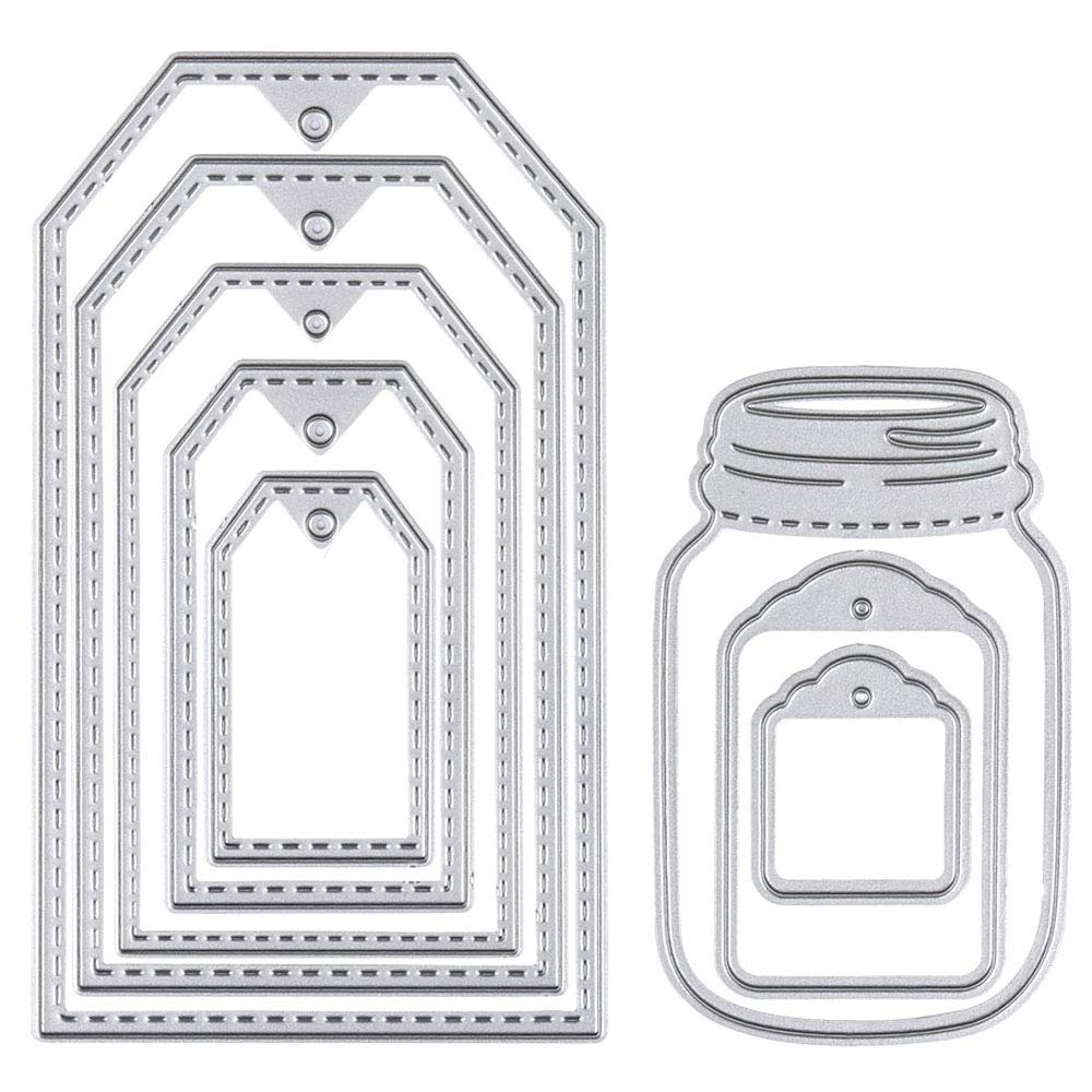 Premium Metal Cutting Dies for Scrapbooking - Bottle Frame Carbon Steel Embossing Stencils, DIY Photo Album & Greeting Card Making Supplies - Classic Metallic Die Cut for Handmade Gifts, Journals, Home Decor & Wedding Invitations