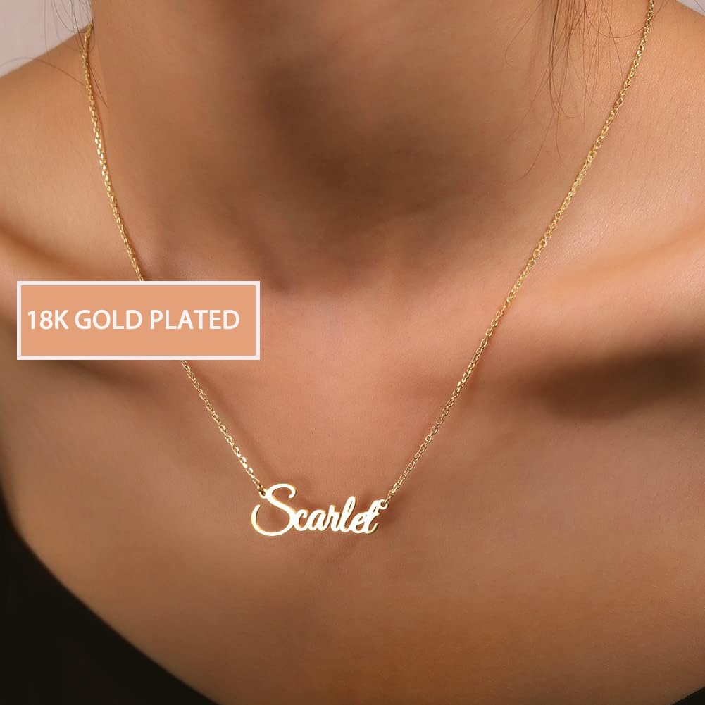 Custom Name Necklace for Women - 18K Gold Plated Personalized Layered Name Jewelry - Birthday Gift for Her, Anniversary Present, Mother's Day Jewelry - Perfect for Everyday Wear & Special Occasions