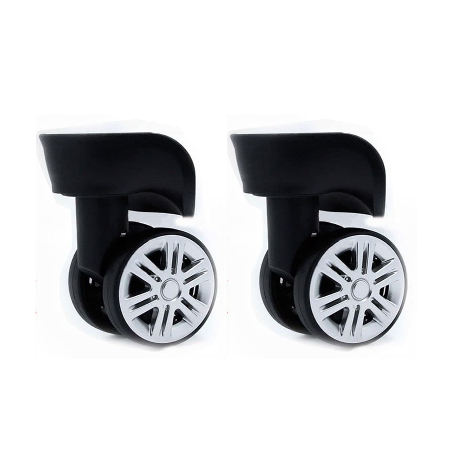 Heavy Duty Universal Luggage Wheel Replacement - 1 Pair Durable Suitcase Casters for Travel Bags & Rolling Cases - Perfect for Broken Wheel Repair, Airport Luggage, and Business Travel Accessories