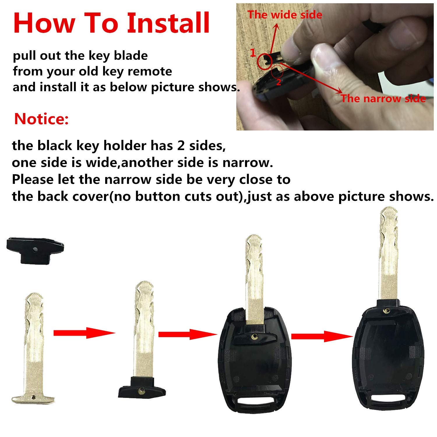 J-ACCES Silicone Key Fob Cover Case for Honda Accord Civic EX Pilot - Keyless Entry Remote Shell Protector with Screwdriver (Black) - Durable Protection for Car Keys, Perfect for Daily Use & Travel