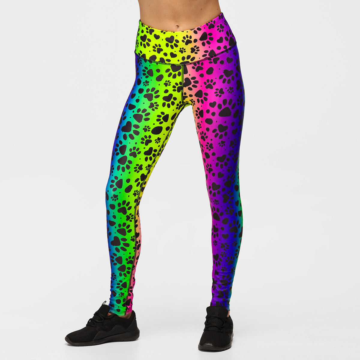 Pawfect Rainbow Leggings for Women - Colorful Pet Lover Yoga Pants - Perfect for Workouts, Yoga & Casual Wear