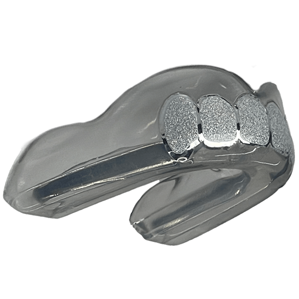 Silver Diamond Grillz for Men & Women - Custom Fit Hip Hop Bling Teeth Jewelry - Perfect for Parties, Concerts & Special Events