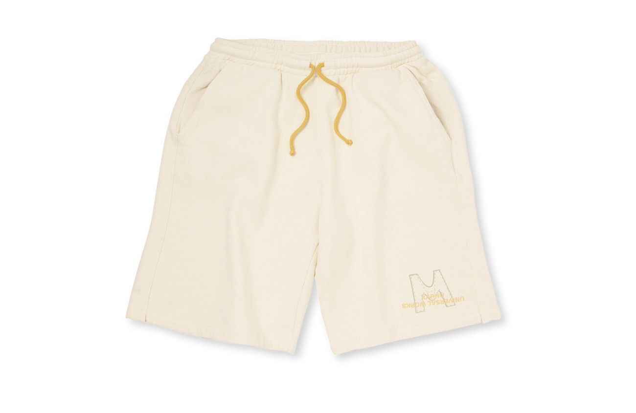 KARHU X UNIVERSAL WORKS TRACK SHORT - Men's Running Shorts in Ecru | Lightweight Athletic Shorts for Jogging, Gym Workouts & Casual Wear