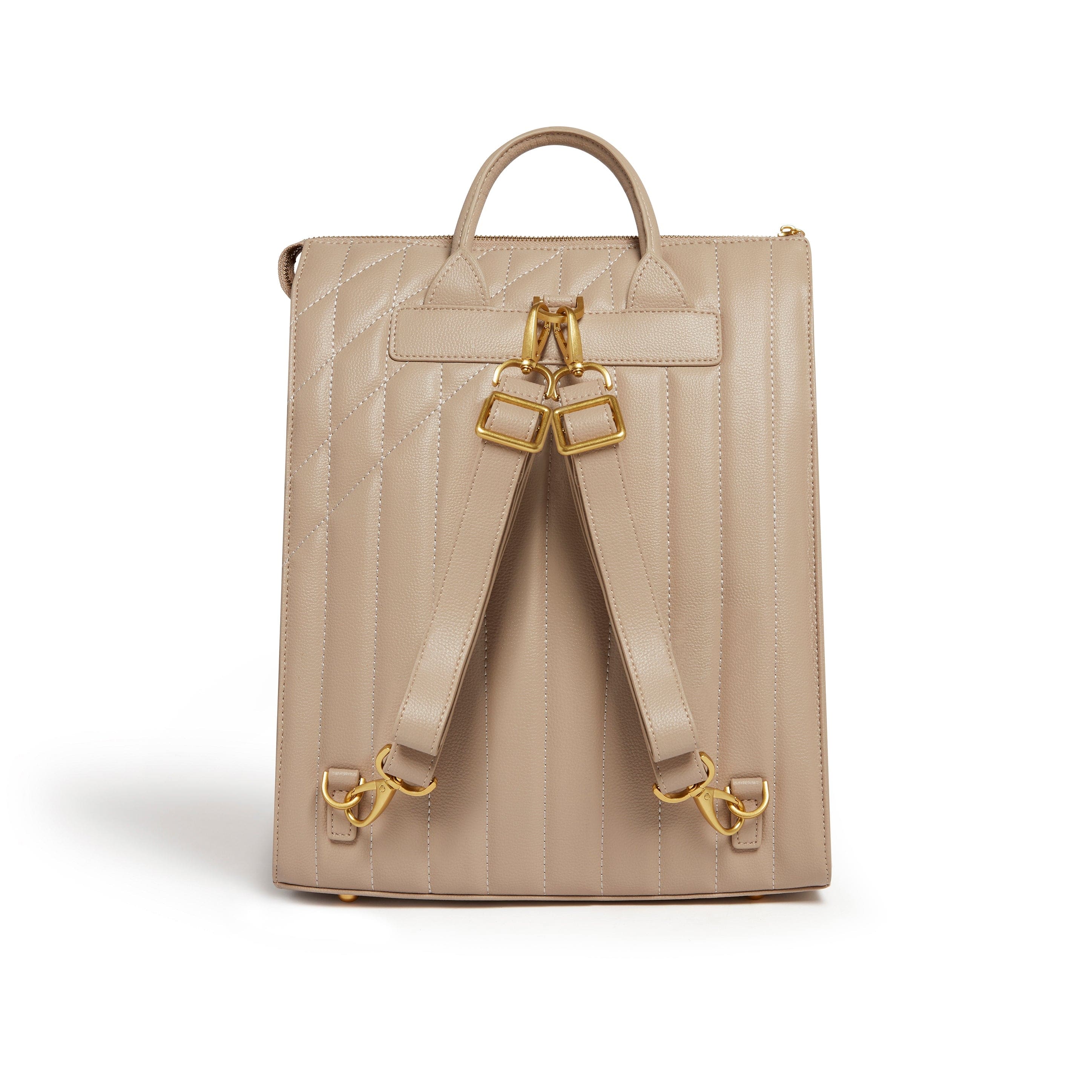 Danai Vegan Leather Backpack for Women - Stylish Beige Laptop Bag | Perfect for Work, Travel & College Campus