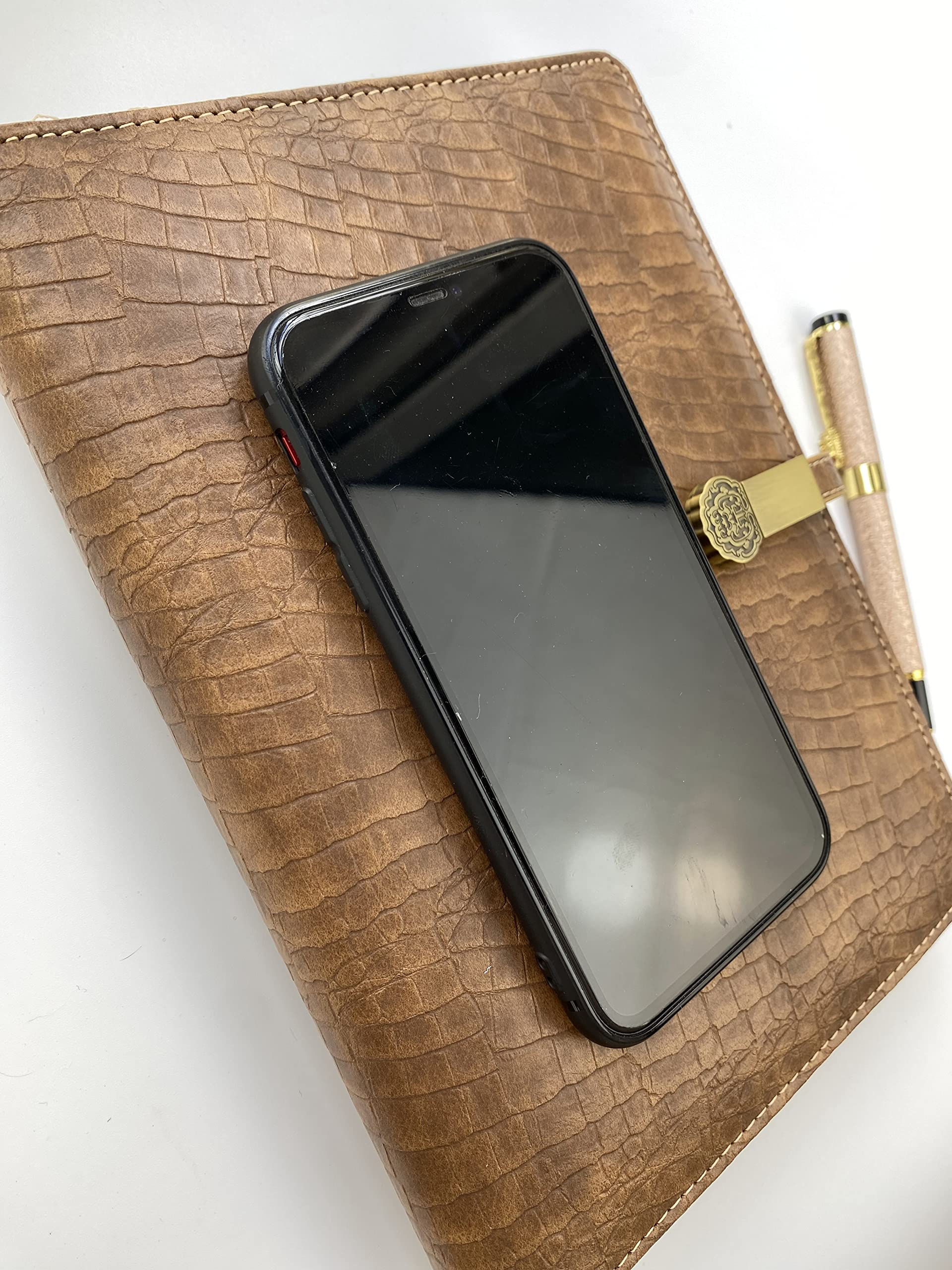Premium Executive Smart Notebook with Qi Wireless Charger & 16GB USB Drive - Luxury Crocodile Texture Business Travel Gift for Professionals - Perfect for Meetings, Presentations & On-the-Go Productivity