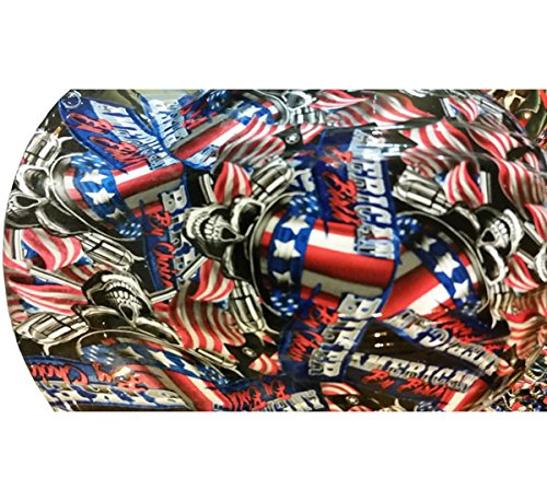 American Biker Hydro Dipped Hard Hats - Cap Style Design for Motorcycle Riders - Perfect for Construction, Cycling & Outdoor Safety Gear